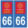 66 Pyrenees-Orientales sticker plate