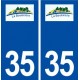 35 La Bouëxière logo  autocollant plaque stickers ville