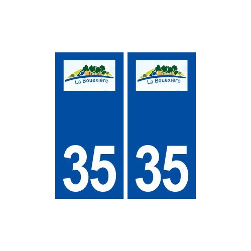 35 La Bouëxière logo  autocollant plaque stickers ville