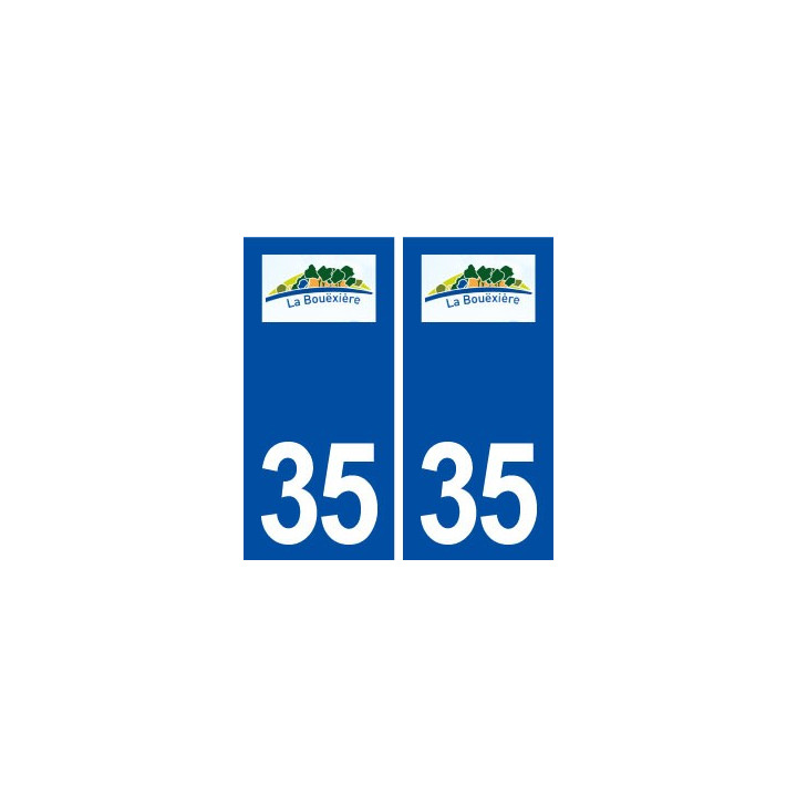 35 La Bouëxière logo  autocollant plaque stickers ville