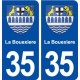 35 La Bouëxière blason  autocollant plaque stickers ville