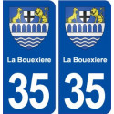 35 La Bouëxière blason  autocollant plaque stickers ville