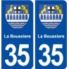 35 La Bouëxière blason  autocollant plaque stickers ville