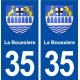 35 La Bouëxière blason  autocollant plaque stickers ville