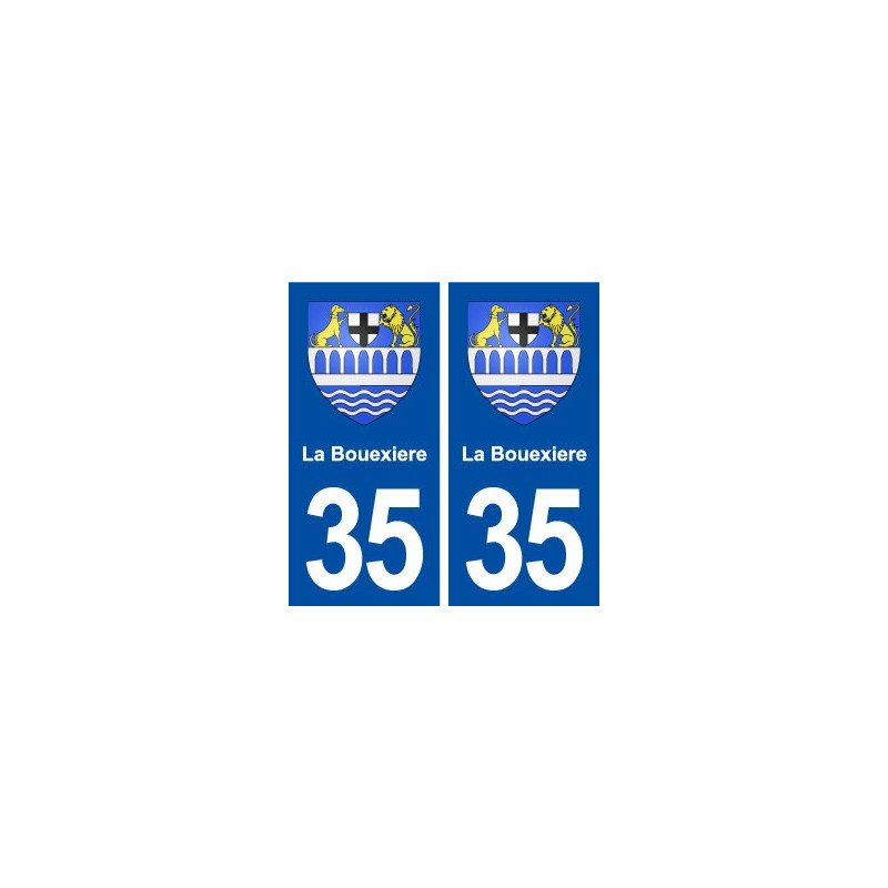35 La Bouëxière blason  autocollant plaque stickers ville
