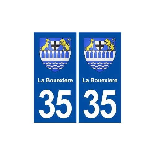 35 La Bouëxière blason  autocollant plaque stickers ville