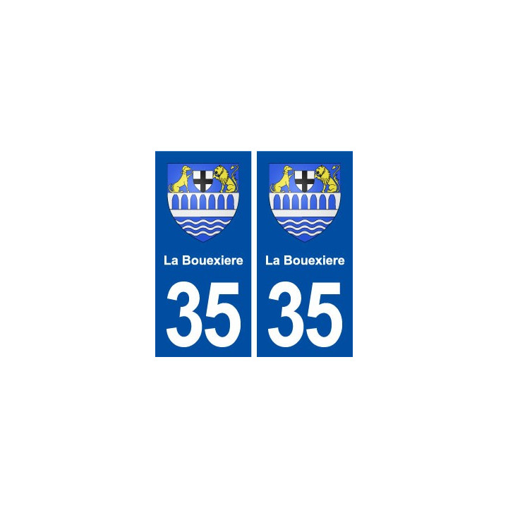 35 La Bouëxière blason  autocollant plaque stickers ville