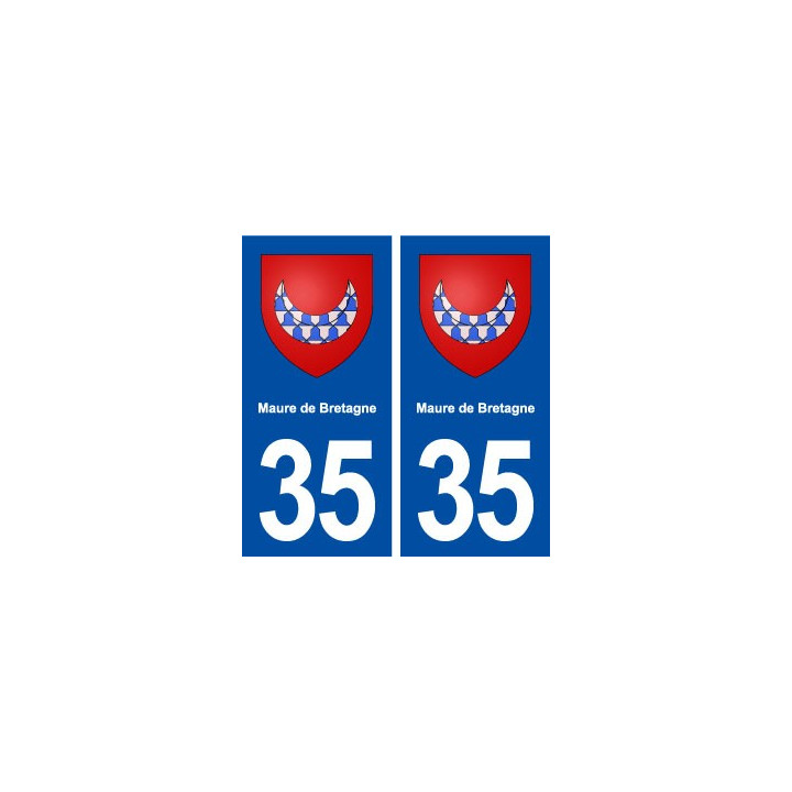 35 Maure de Bretagne blason  autocollant plaque stickers ville