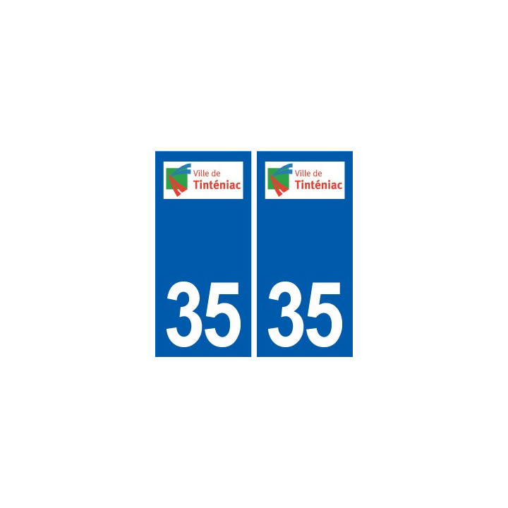 35 Tinténiac logo  autocollant plaque stickers ville