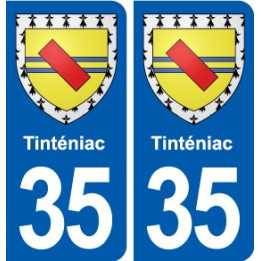 35 Tinténiac blason  autocollant plaque stickers ville