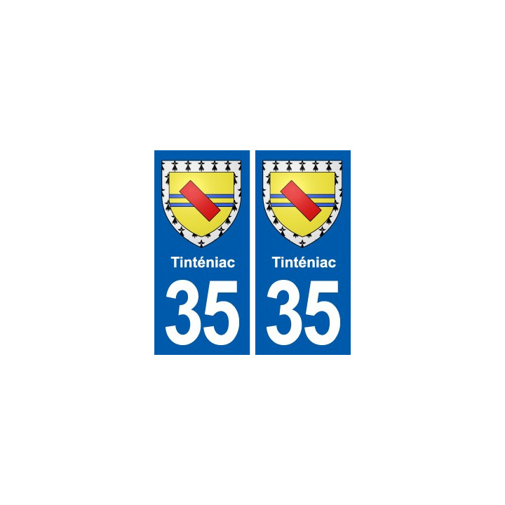 35 Tinténiac blason  autocollant plaque stickers ville