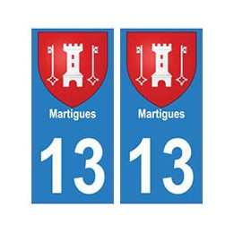 13 Martigues ville autocollant plaque