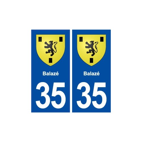 35 Balazé blason  autocollant plaque stickers ville