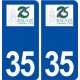35 Balazé logo  autocollant plaque stickers ville