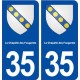 35 La Chapelle des Fougeretz blason  autocollant plaque stickers ville