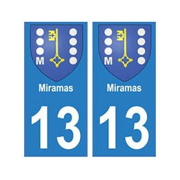 13 Miramas ville autocollant plaque