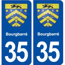 35 Bourgbarré blason  autocollant plaque stickers ville