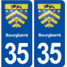 35 Bourgbarré blason  autocollant plaque stickers ville
