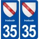 35 Irodouër blason  autocollant plaque stickers ville