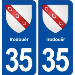 35 Irodouër blason  autocollant plaque stickers ville