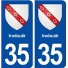 35 Irodouër blason  autocollant plaque stickers ville