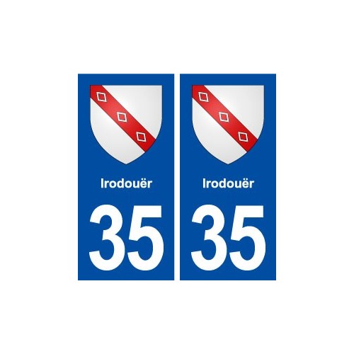 35 Irodouër blason  autocollant plaque stickers ville