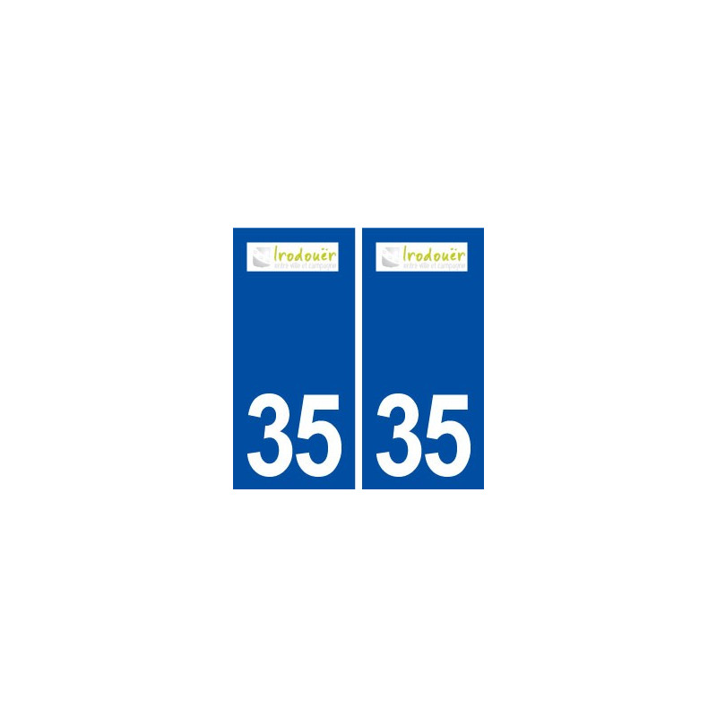 35 Irodouër logo  autocollant plaque stickers ville