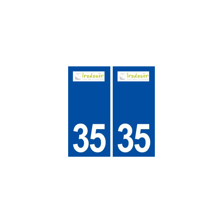 35 Irodouër logo  autocollant plaque stickers ville