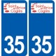 35 Saint Brice en Coglès logo  autocollant plaque stickers ville
