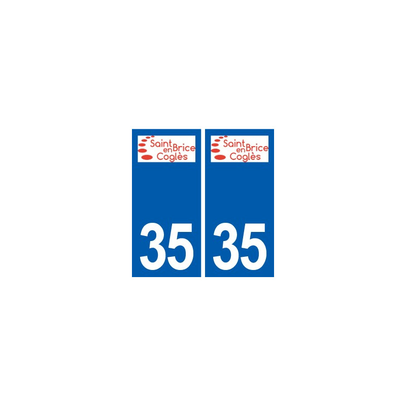 35 Saint Brice en Coglès logo  autocollant plaque stickers ville