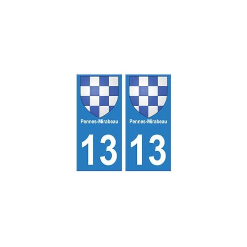 13 Pennes-Mirabeau ville autocollant plaque