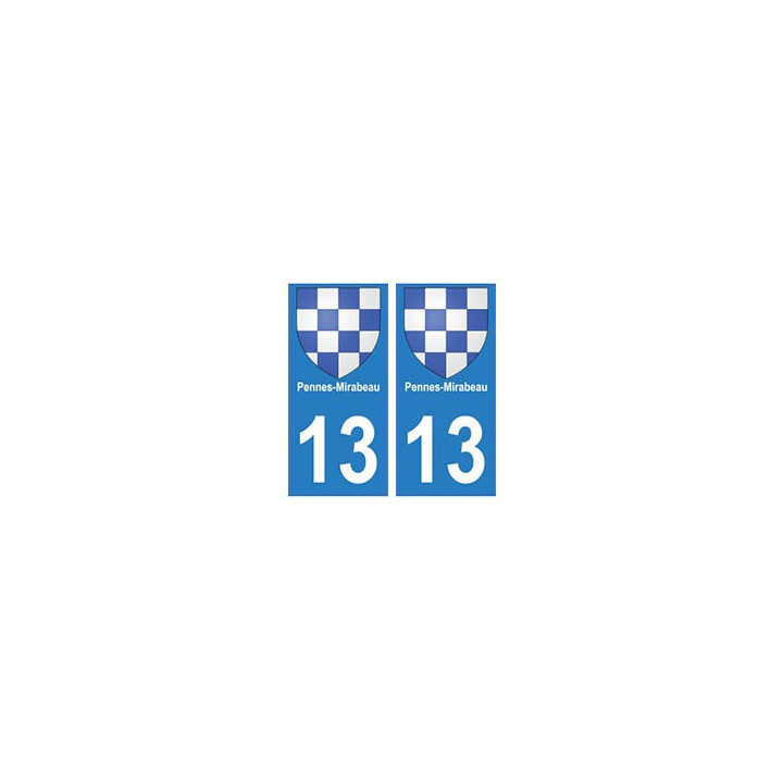13 Pennes-Mirabeau ville autocollant plaque