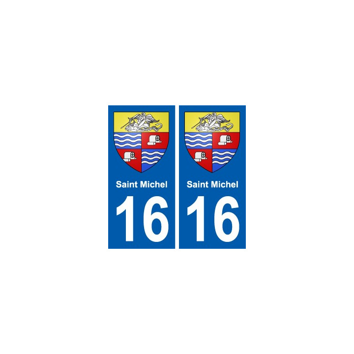 16 Saint Michel blason ville autocollant plaque sticker