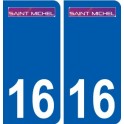16 Saint Michel logo ville autocollant plaque sticker