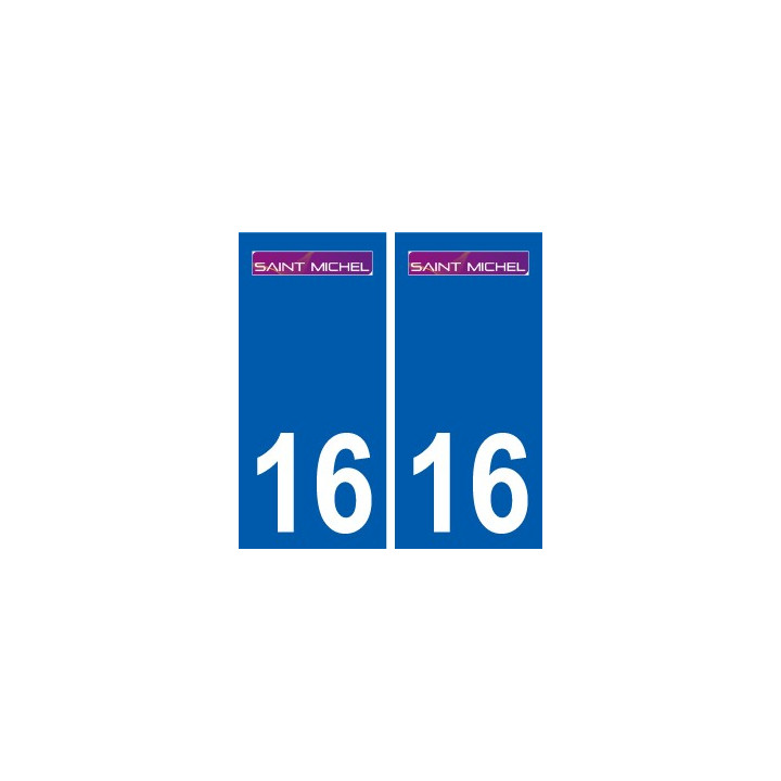 16 Saint Michel logo ville autocollant plaque sticker