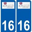 16 La Rochefoucauld logo ville autocollant plaque sticker