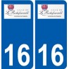 16 La Rochefoucauld logo ville autocollant plaque sticker