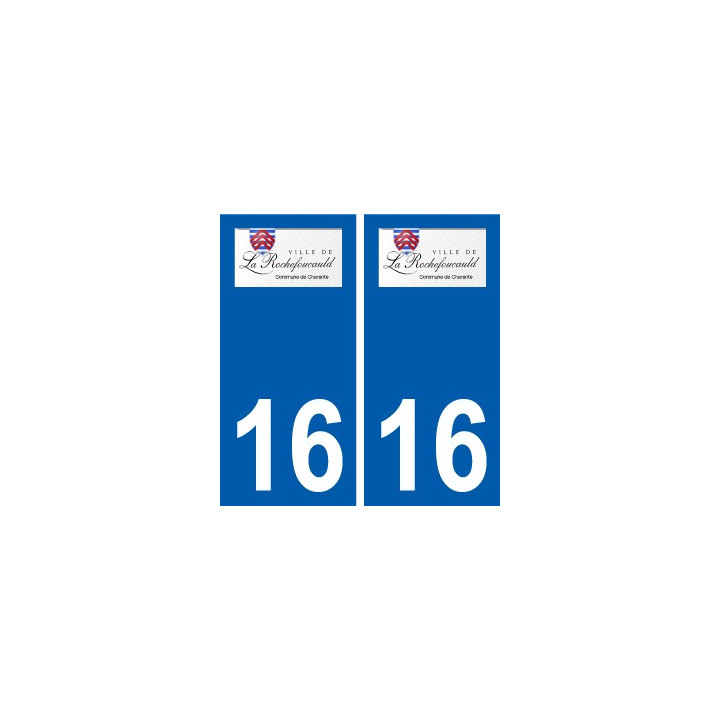 16 La Rochefoucauld logo ville autocollant plaque sticker