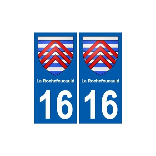 16 La Rochefoucauld blason ville autocollant plaque sticker