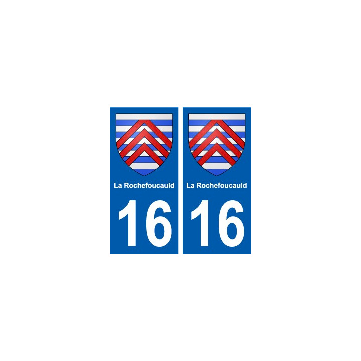 16 La Rochefoucauld blason ville autocollant plaque sticker