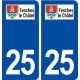 25 Fesches le Chatel logo autocollant plaque stickers