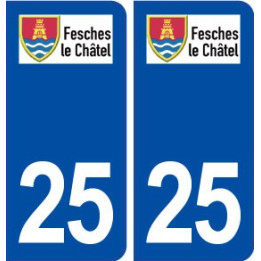 25 Fesches le Chatel logo autocollant plaque stickers