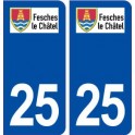25 Fesches le Chatel logo autocollant plaque stickers