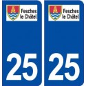 25 Fesches le Chatel logo autocollant plaque stickers