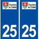 25 Fesches le Chatel logo autocollant plaque stickers