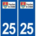 25 Fesches le Chatel logo autocollant plaque stickers