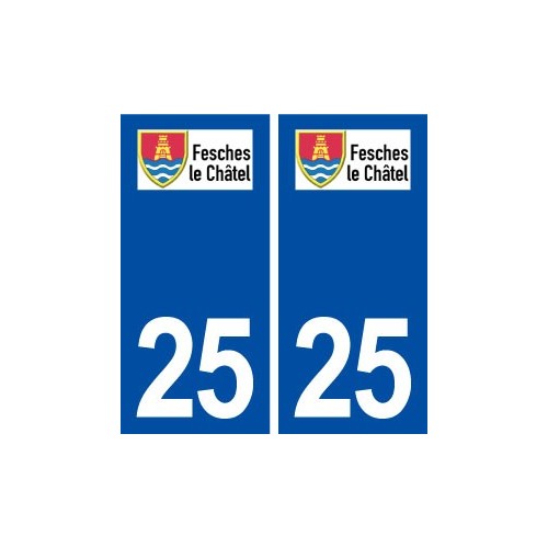 25 Fesches le Chatel logo autocollant plaque stickers