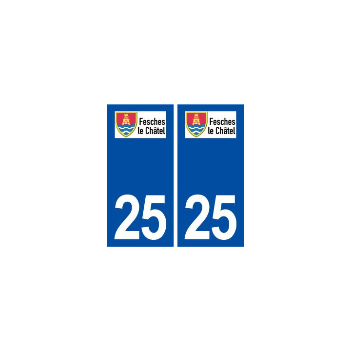 25 Fesches le Chatel logo autocollant plaque stickers