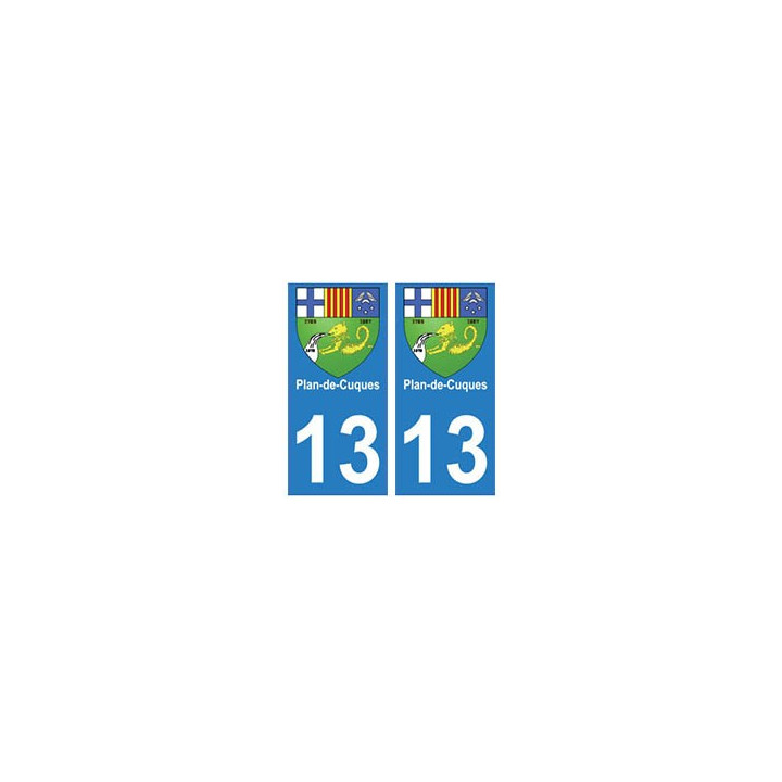 13 Plan-de-Cuques ville autocollant plaque