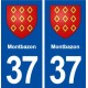 37 Montbazon blason ville autocollant plaque stickers